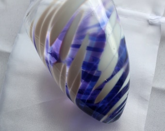 Jewish Wedding Glass to break under the Chuppah- White & Violet- glass to break at a jewish wedding