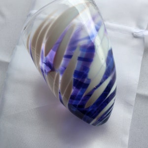 Jewish Wedding Glass to break under the Chuppah- White & Violet- glass to break at a jewish wedding