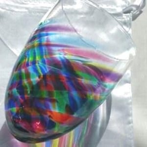 Jewish Wedding Glass to break under the Chuppah- in the color Rainbow- glass to break at a jewish wedding