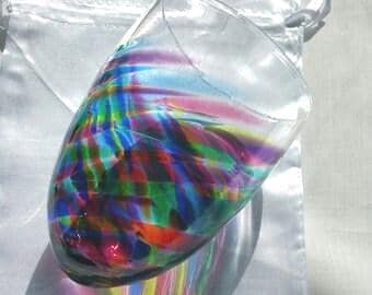 Jewish Wedding Glass to break under the Chuppah- in the color Rainbow- glass to break at a jewish wedding