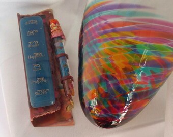 Jewish Wedding Seven Blessing Mezuzah Kit