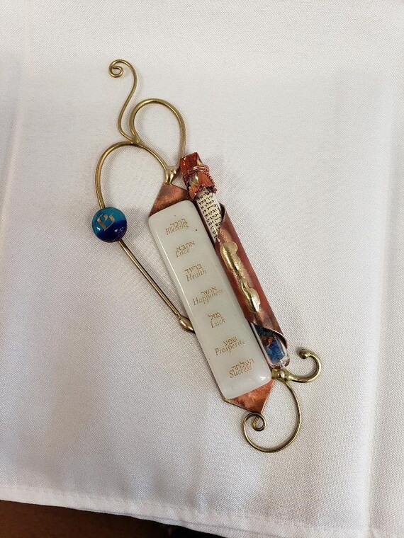 Jewish Wedding Seven Blessing Heart Mezuzah Etsy