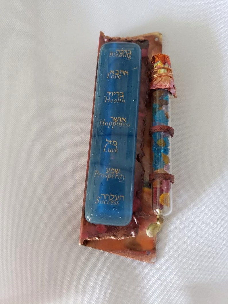 Jewish Wedding Seven Blessing Mezuzah for Shards of Glass Etsy