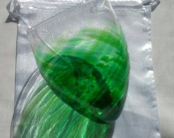 Jewish Wedding Glass to break under the Chuppah- in the color Greens- glass to break at a jewish wedding
