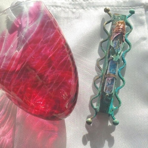 Squiggle Wedding Mezuzah Glass Kit