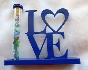 Wedding break the glass keepsake LOVE Blue