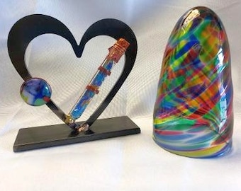 Wedding Glass Kit, Herz break the glass kit in jeder Farbe glas ich anbiete - Farbe abgebildet ist Regenbogen