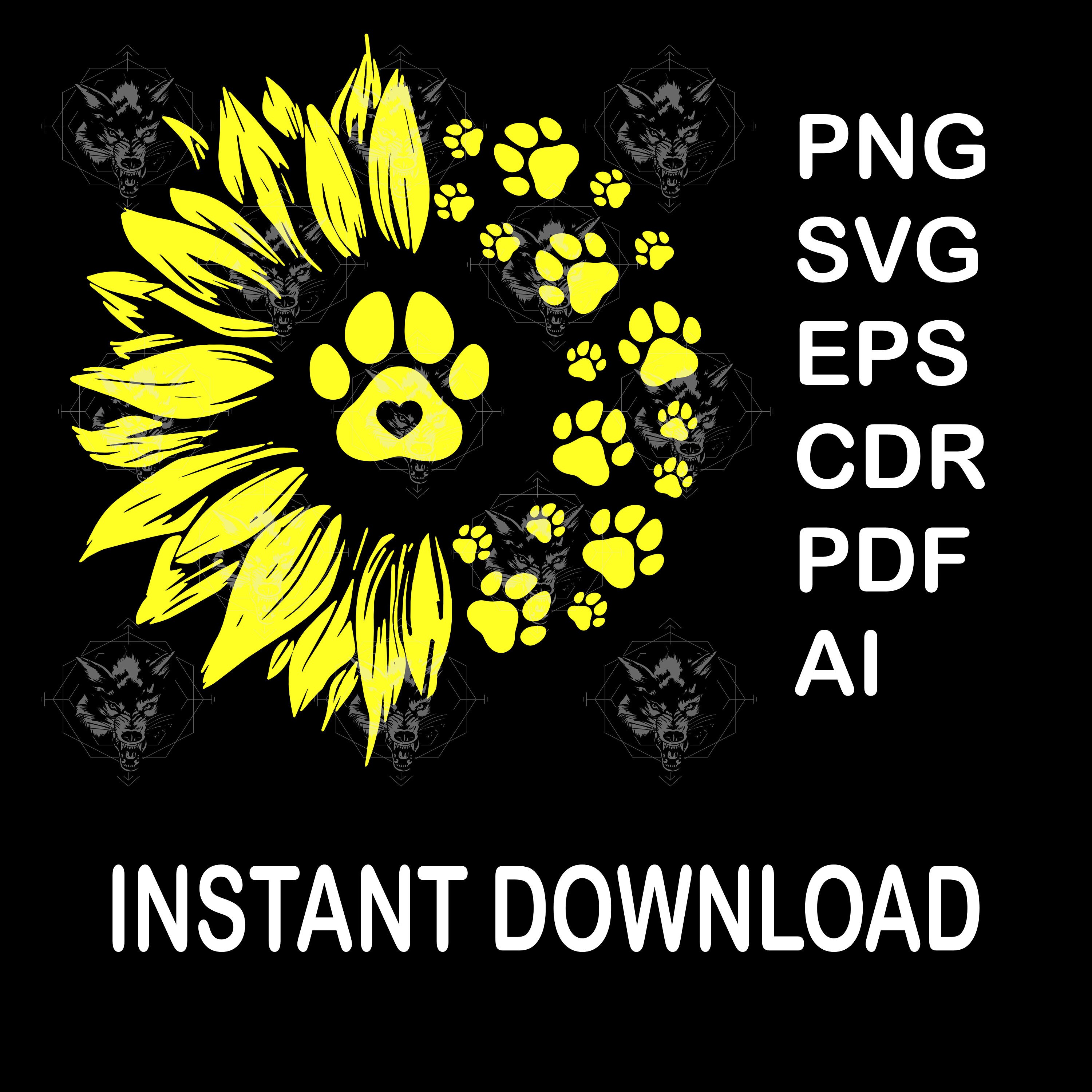 Cut File Sunflower Dogs Sunflower Cat Png Sunflower Half Paw Print Svg PDF SVG PDF Eps Ai Sublimation Cricut Cameo Instant Download Cut File Sunflower Dogs Sunflower Cat Png Sunflower Half Paw Print Svg PDF SVG PDF Eps Ai Sublimation Cricut Cameo Instant Download
