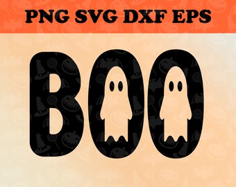 Boo Ghost Svg, Lindo Halloween SVG DXF Png, Halloween Svg, Ghost Svg, Niños Halloween Svg, Svg Cricut, Halloween Svg Archivos, Halloween Dfx