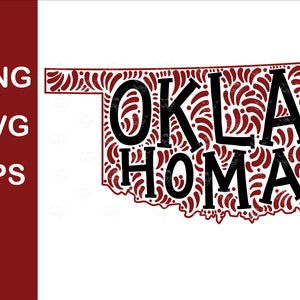 Oklahoma SVG Files, Oklahoma Cut File, United States of America Vector Files, Oklahoma Png, OK Map Clip Art, Instant Download