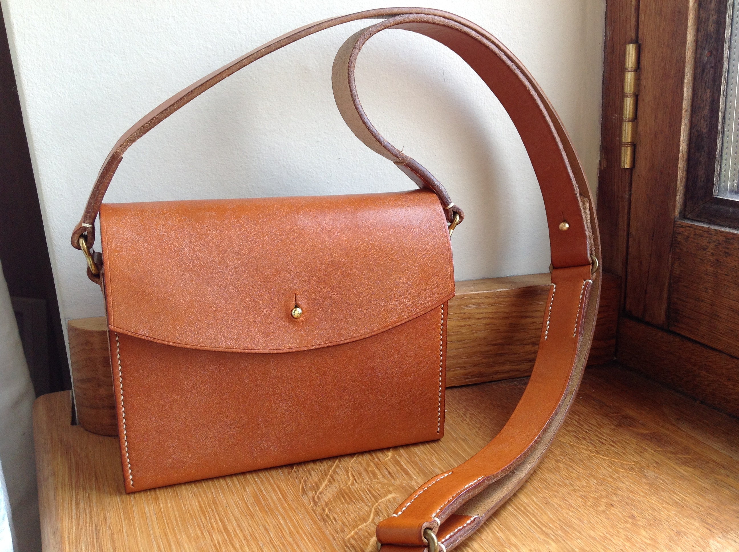 small tan bag