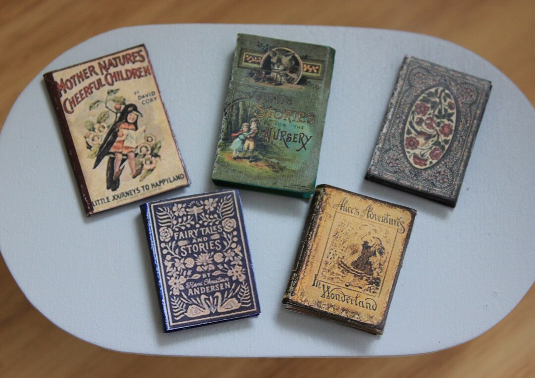 Miniature Children's Books/dolls House Miniature Books/ Etsy