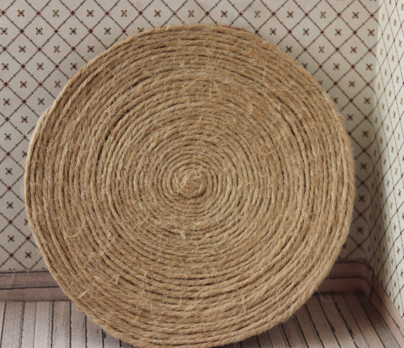 Miniature round rush mat Etsy