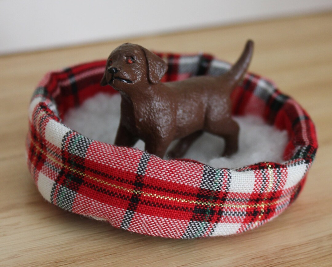Soft Dog Bed/ Tartan Dog Bed With Dog Etsy UK