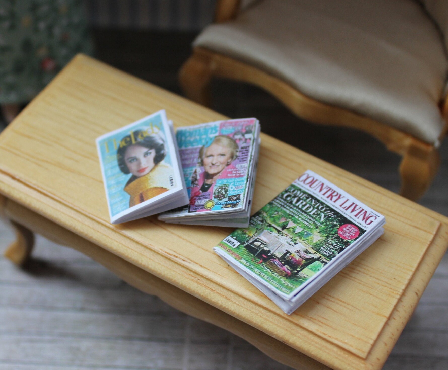 Miniature coffee table magazines 1/12 scale Etsy