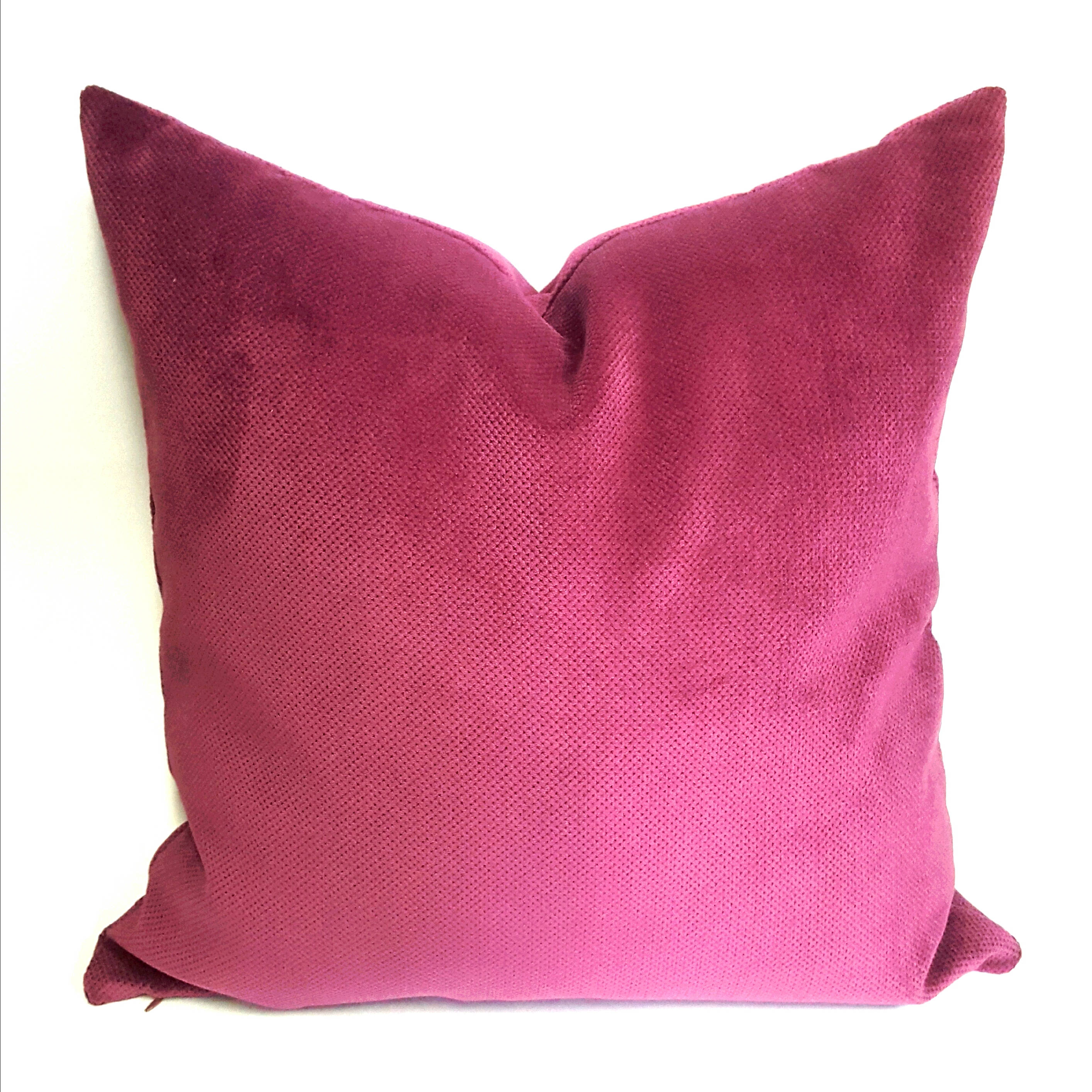 Purple Velvet Pillow Cover Soft Velvet Cushion Plum Throw Etsy