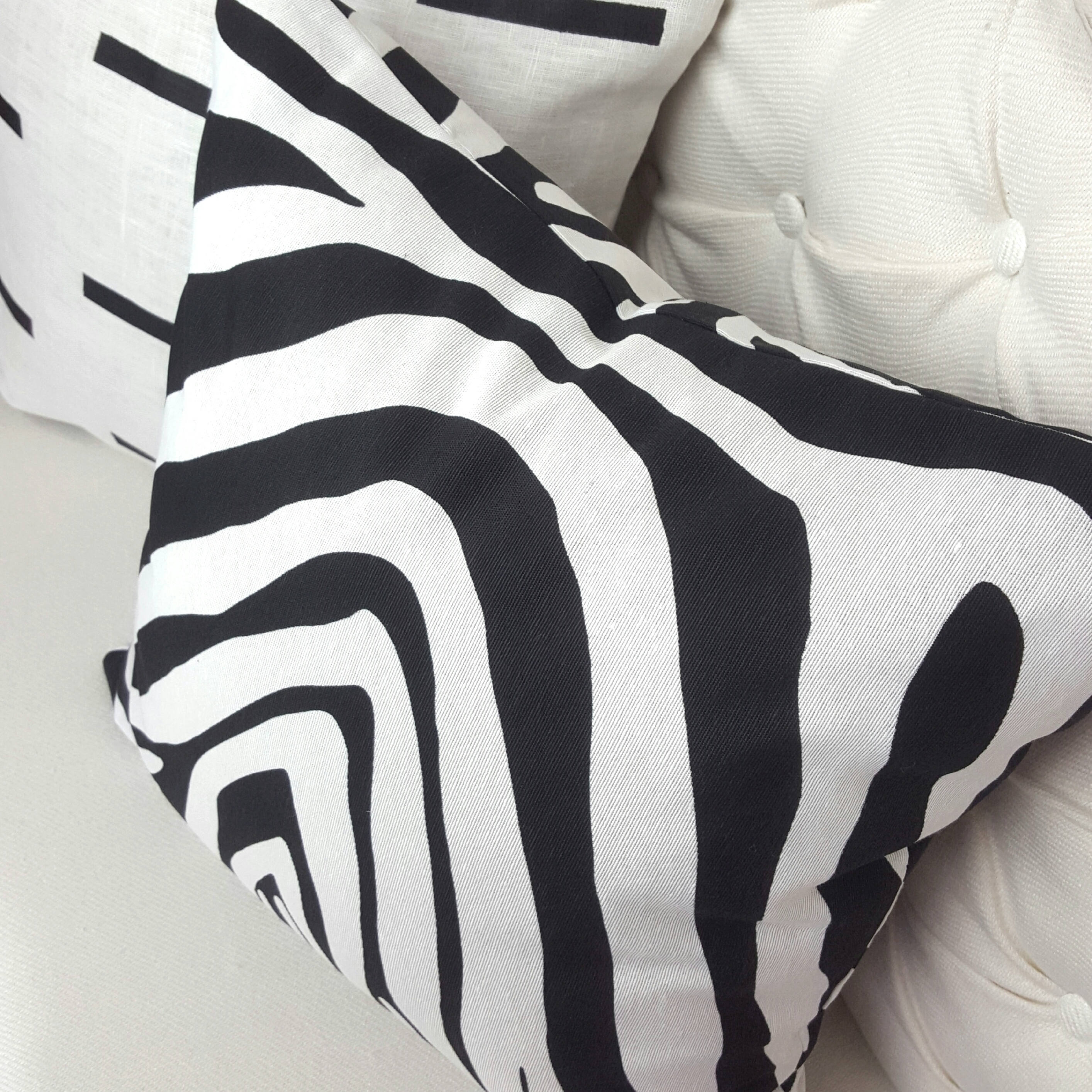 Black and White Pillow Cover / Zebra Pillow Case / Throw Etsy