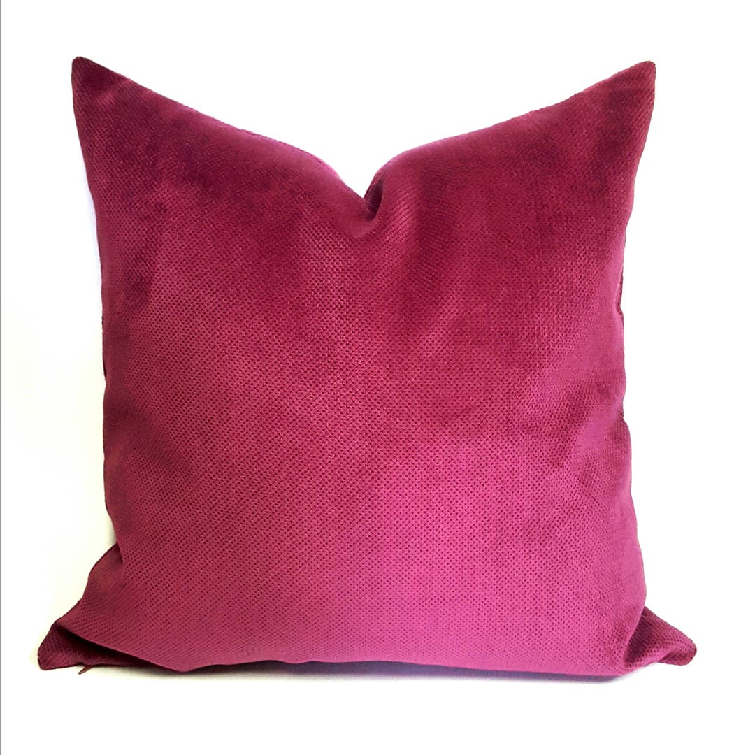 Purple Velvet Pillow Cover Soft Velvet Cushion Plum Throw Etsy