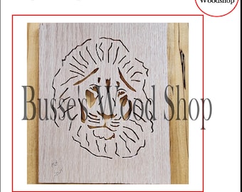 Majestic Lion Scroll Saw Pattern | DIY Woodworking | Template | Detailed Lion Design | Printable PDF | Wildlife Art | Home Decor Project