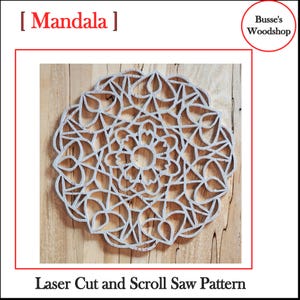 Intricate Mandala Scroll Saw Pattern | DIY Woodworking Template | Decorative Mandala Design | Printable PDF | Boho Home Decor | Art Projects