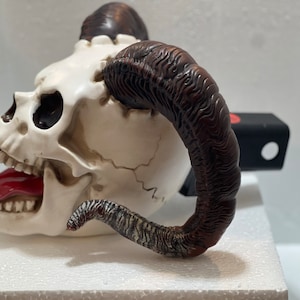 Evil Ram Skull trailer hitch cover