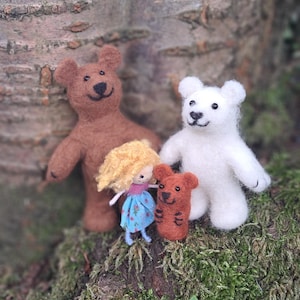 Felted Goldilocks and the Three Bears