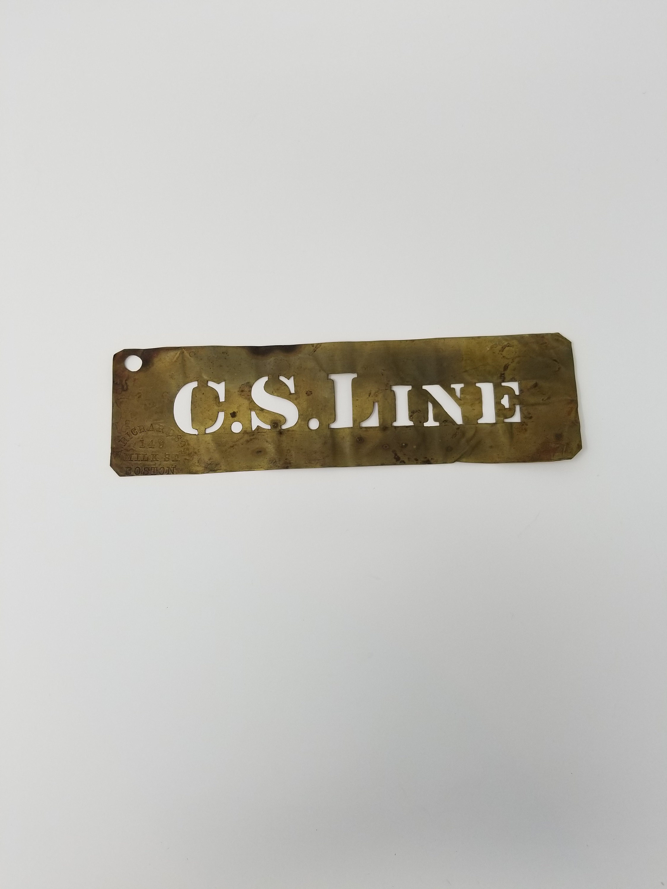 Railroad R R Stecil Antique Brass Stencil, C.S. Line Railroad - Etsy