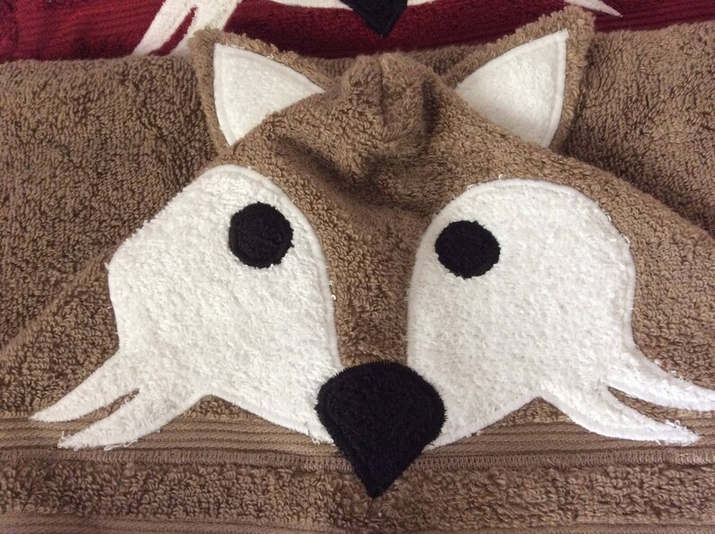 Fox Hooded Towel Etsy