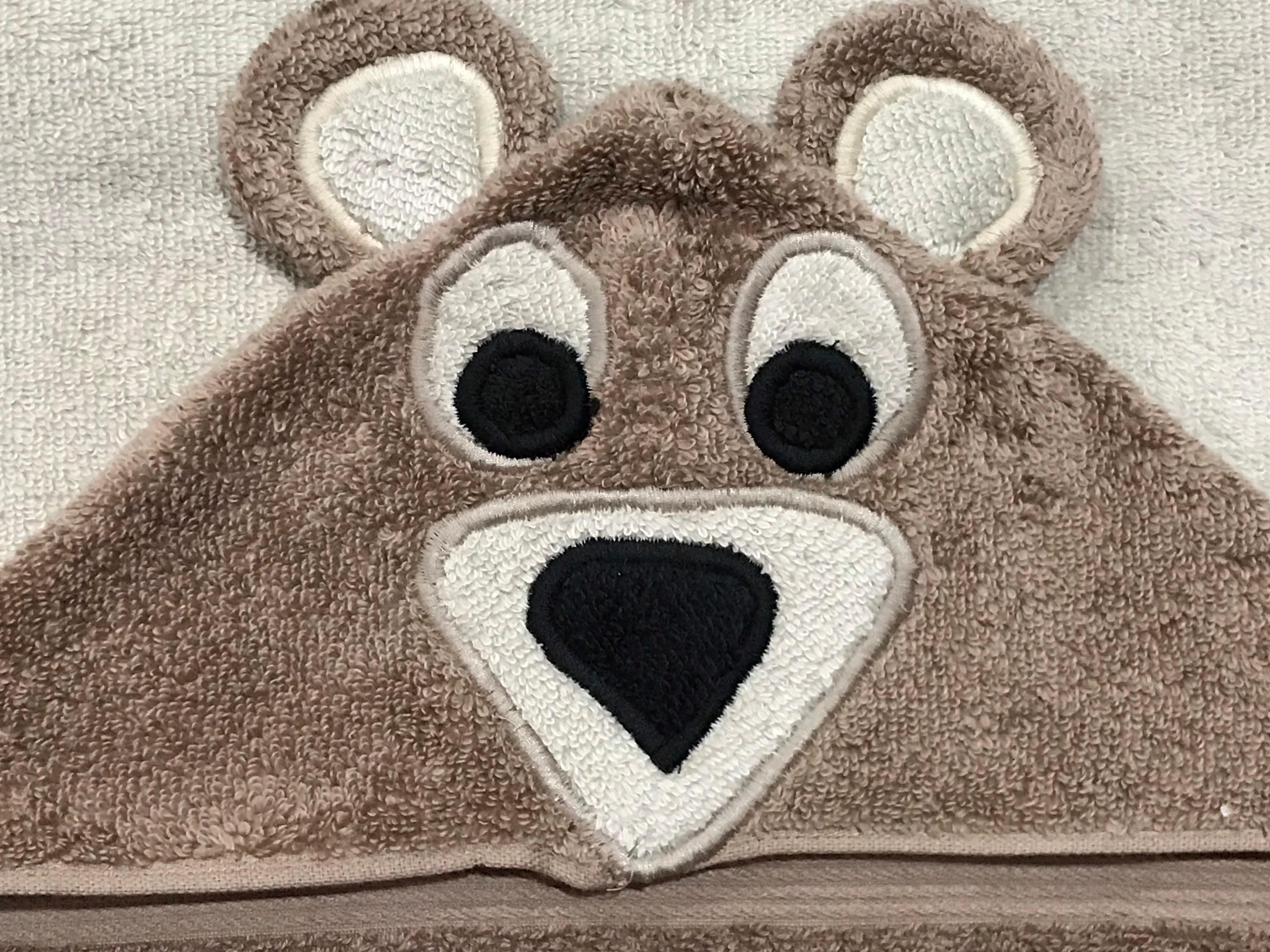 Bear Hooded Towel Etsy