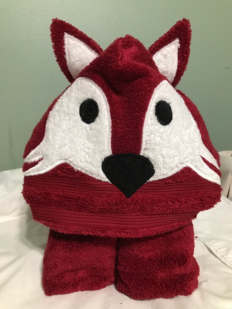 Fox Hooded Towel Etsy