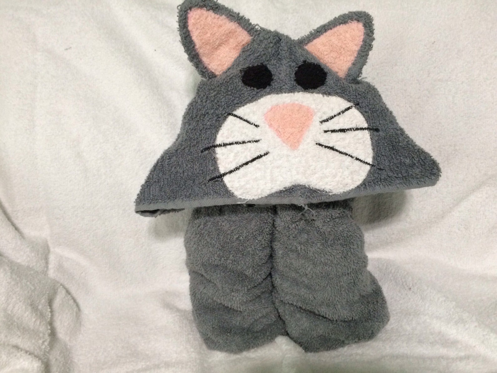 Cat Hooded Towel Etsy