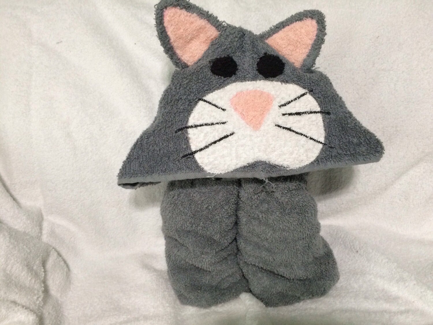 Cat Hooded Towel Etsy