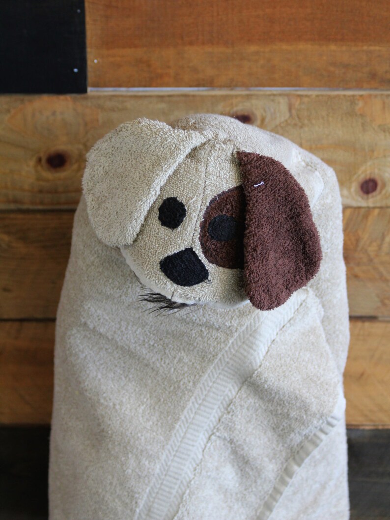Dog Hooded Towel Etsy