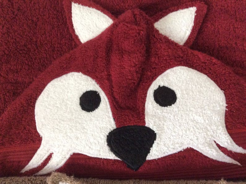 Fox Hooded Towel Etsy