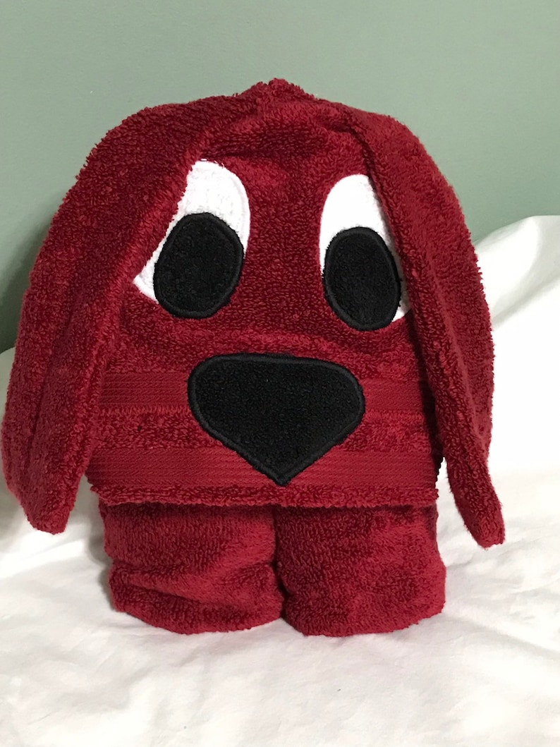 Clifford the Big Red Dog Hooded Towel Etsy
