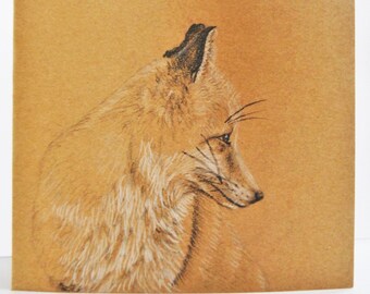 Fox cute pustą kartę, Woodland Animal Christmas Card, oryginalny rysunek, niestandardowe sztuki zwierząt, ręcznie rysowane, ręcznie notatka, tylko powiedzieć, Nature