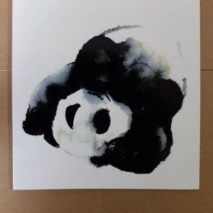 carta regalo animale acquerello, panda gigante, illustrazione, biglietto di compleanno, solo per dire, biglietto vuoto, amante della natura, carino, in via di estinzione, arte