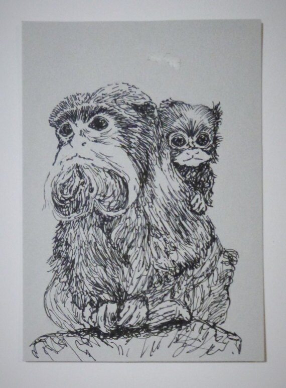 Custom Pen Drawing Personalised Animal Portrait Pet Etsy