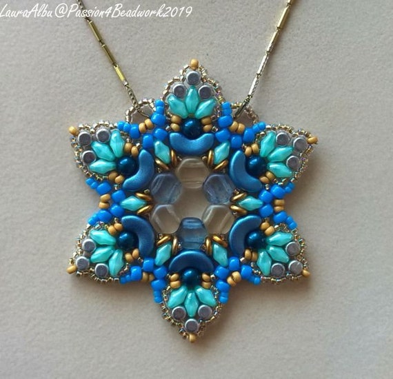 Star Pendant Pattern Instructions Only for a Beadwoven Pendant