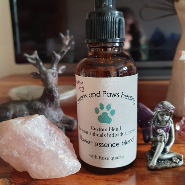 custom flower essence blend for animals separation anxiety fear reactivity nervous hyperactivity dogs cats natural holistic healing tincture
