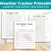 Weather Tracker Bundle Kids Printable Week Month Year PDF Planner ...