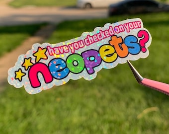 Neopets ~ Vinyl Sticker ~ holographic ~ water resistant
