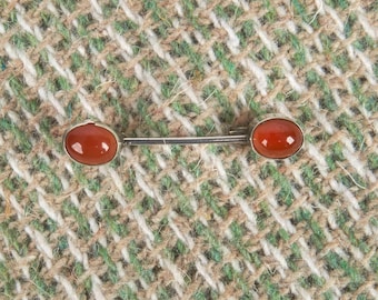 Silver and Carnelian Arts and Crafts Brooch 1910