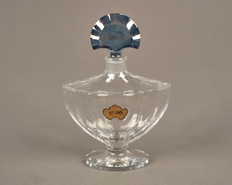 Rare Guerlain No.90 (Shalimar) Art Deco Baccarat glass perfume scent bottle. 6 1/4inches high.