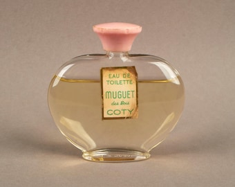 Antique1950's Coty Muguet Eau De Toilette Glas Parfüm Duftflasche.