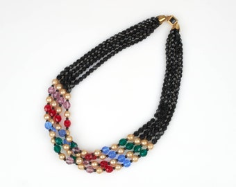 1950’s Glass and Faux Pearl Necklace