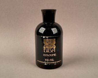 Vintage 1960-70's Biba Cologne glass and plastic perfume scent bottle.