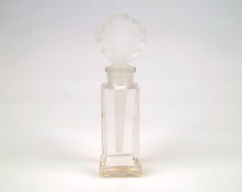 Vintage Lancome Art Deco glass perfume scent bottle.