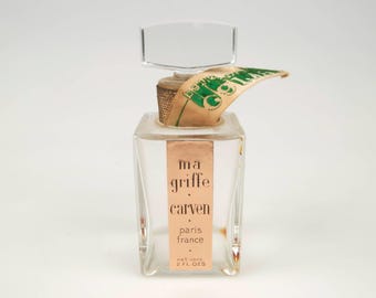 Vintage Carven Ma Griffe glass perfume bottle. Small chip.