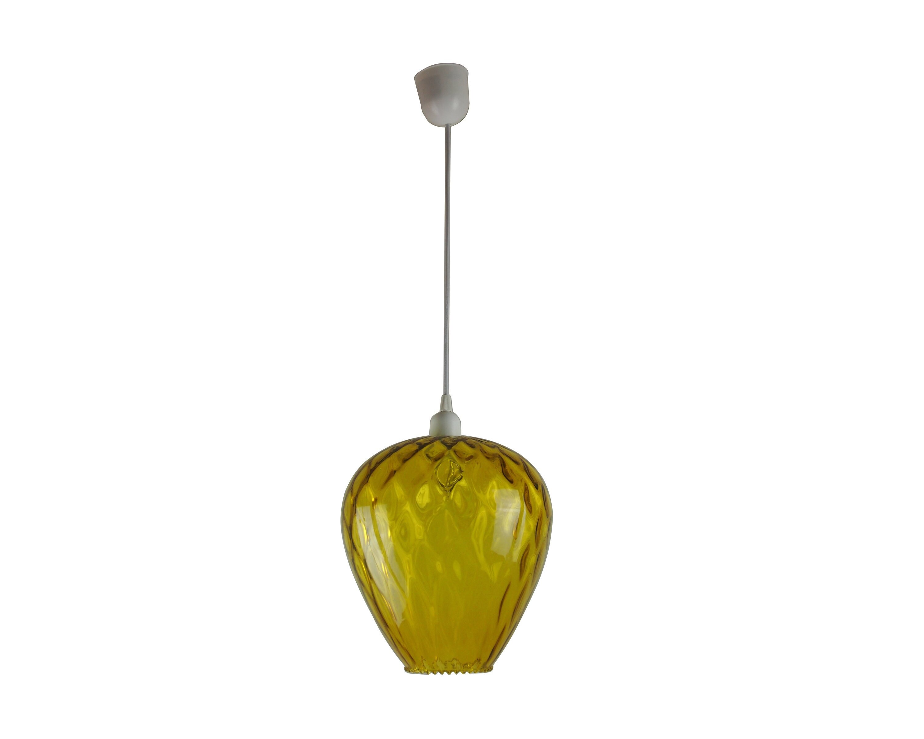 Pendant Hanging Light Venini Amber Glass Mid Century Space Age Murano Ufo Sputnik Atomic Ceiling Fix